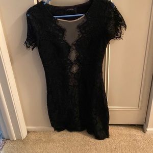 Black lace dress